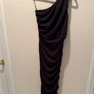 Women's Gibsonlook Elegant Black One-Shoulder Dress- Size Large